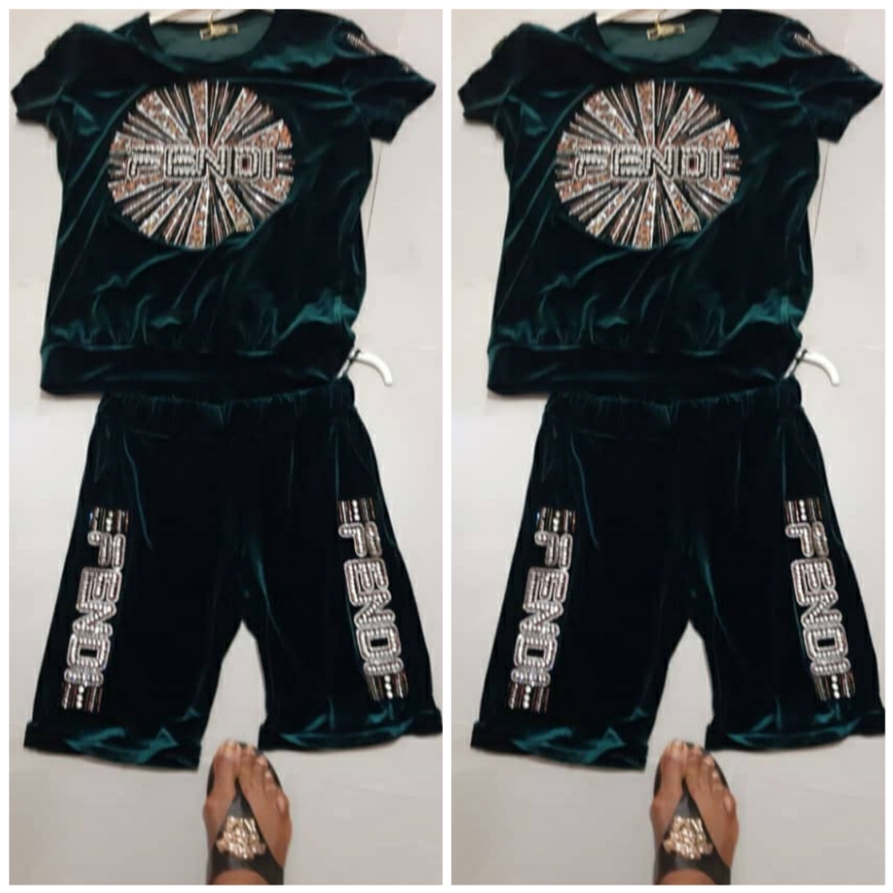Dark Green Top and Short Size S, M, L,
